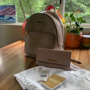Michael Kors Adina backpack and wallet